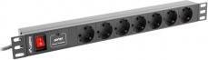 Produktbild Lanberg PDU-07F-0200-BK Stromverteilereinheit (PDU) 7 AC-Ausgänge 1U (7x, CEE 7/3, 2 m)