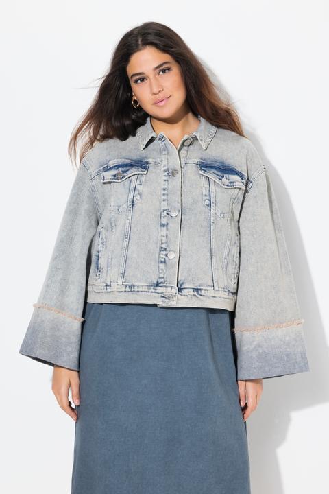 Produktbild Ulla Popken Jeansjacke, Stretchdenim, Hemdkragen, Langarm (62)