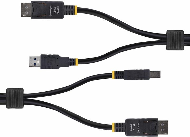 Actual product image StarTech .com DU12210-KVM-CABLE, 3,1 m, USB, USB, HDMI, Schwarz, DisplayPort + USB 3.2 Gen 1 Type-A