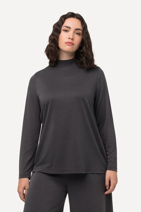 Immagine prodotto Ulla Popken Maglia classica in misto modal con collo alto e maniche lunghe (54)