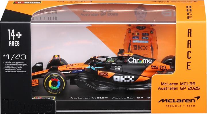 Actual product image Bburago McLaren F1 MCL39 1/43 Piastri 2025