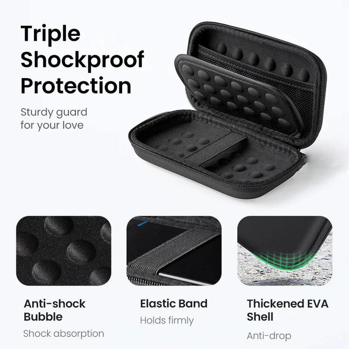 Produktbild Only-Bags.Store Festplattengehäuse für 2,5 Zoll externe Festplatte Portable HDD SSD Box für Power Bank Storage Case