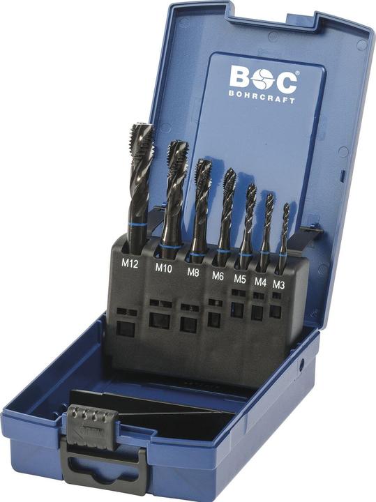 Image du produit Bohrcraft Jeu de tarauds M3-M12 HSS-E Blauring 35º RSP 7 pièces