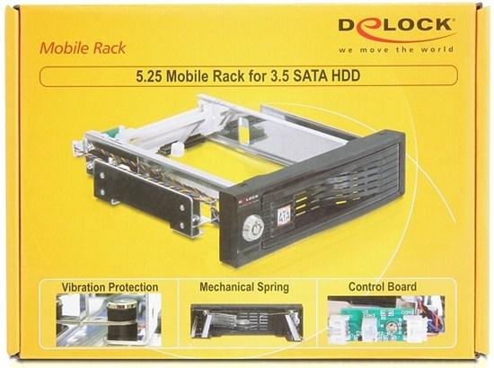 Immagine prodotto Delock Telaio di montaggio 5.25 3.5 SATA HDD protetto, hot-swap