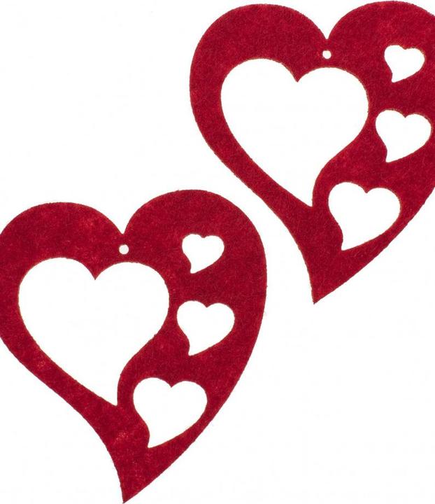 Actual product image Glorex Felt hearts, 6pcs. 6cm
