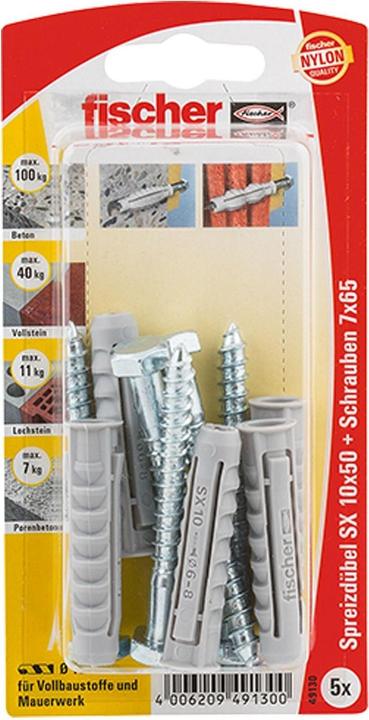 Produktbild Fischer Fisc D?bel SX 10x50 S K 5 049130 (5 Stk.)