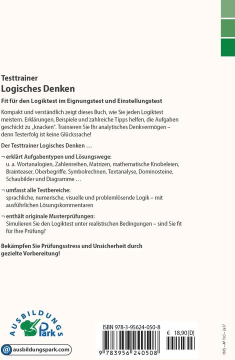 Produktbild Testtrainer Logisches Denken (Deutsch, Andreas Mohr, Kurt Guth, Marcus Mery, 2024)