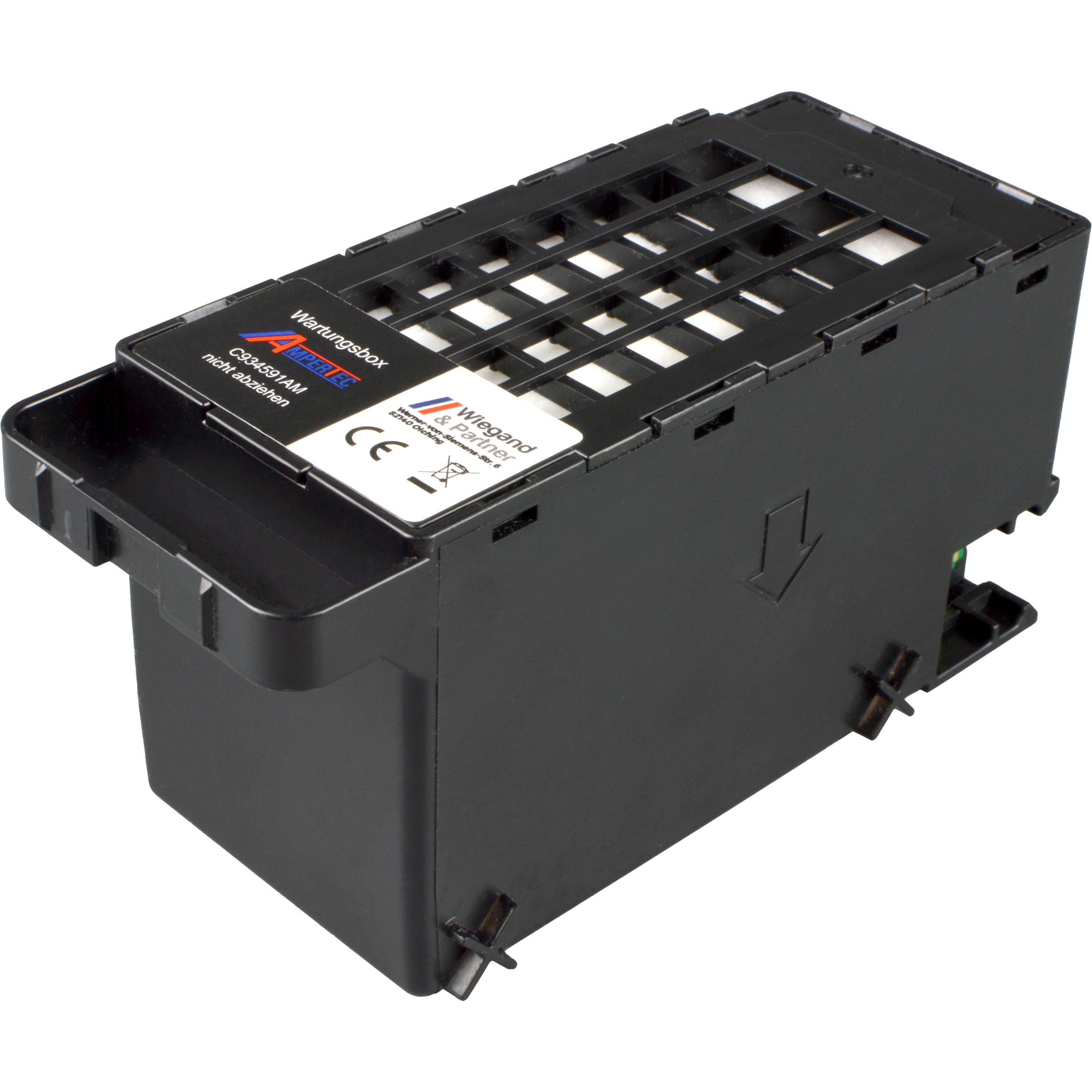 Ampertec Wartungsbox ersetzt Epson C12C934591, Drucker Zubehör