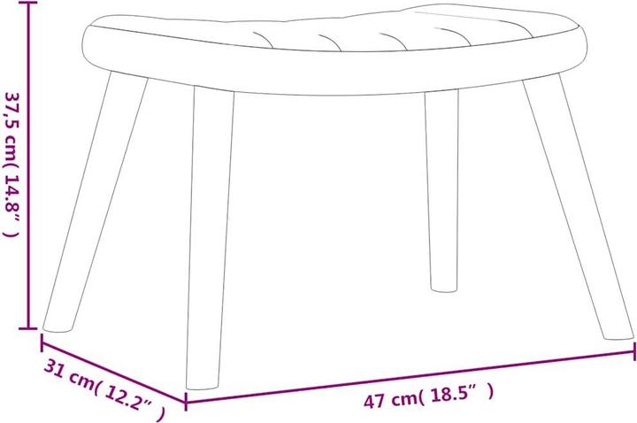 Produktbild vidaXL Schaukelstuhl mit Hocker