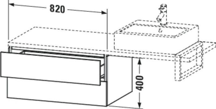 Produktbild Duravit Konsolenunterschrank L-CUBE 400x820x547mm mediterrane eiche (82 x 40 x 55 cm)