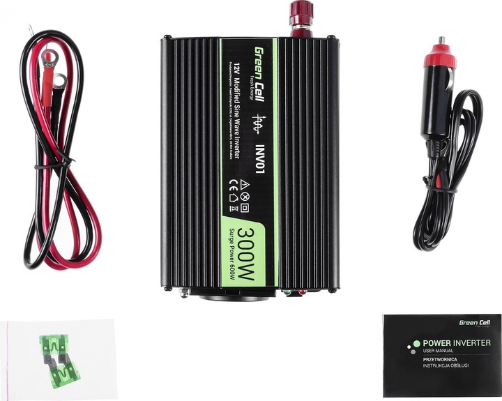 Image du produit GreenCell Convertisseur de tension pour voiture 12V à 230V 300W 600W
