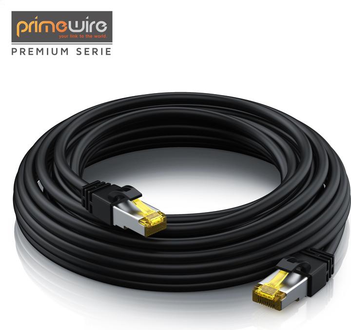 Produktbild Primewire CAT.7 Netzwerkkabel - Ethernet Gigabit Lan Kabel RJ45 - 10 Gbit/s - Patchkabel - komp. CAT.6 CAT.8 (S/FTP, PiMF, CAT7, 20 m)