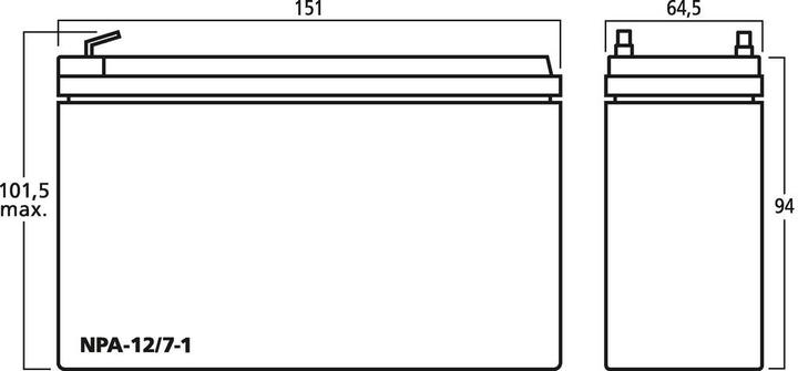 Actual product image Yuasa UPS battery