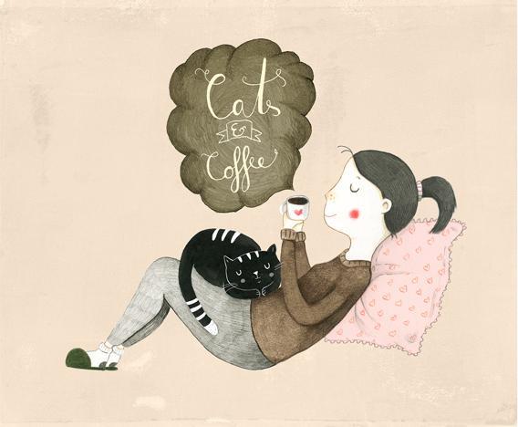 Immagine prodotto Trenddeko Loske - Gatti & Caffè (336 x 260 cm)