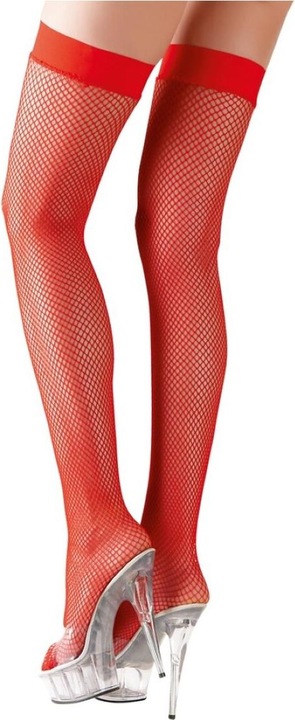Cottelli Collection Fishnet stockings red