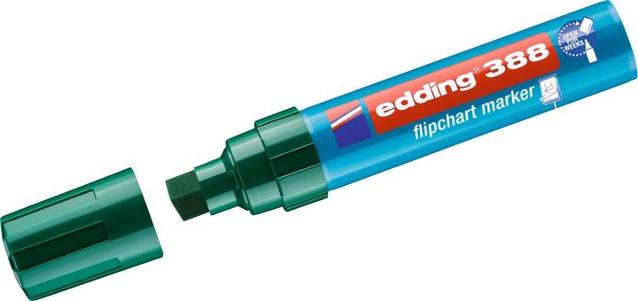 Image du produit Edding 388 marqueur pour flipchart - vert - boîte de 10 - chisel nib 4-12 mm - marqueur pour écrire (10x)