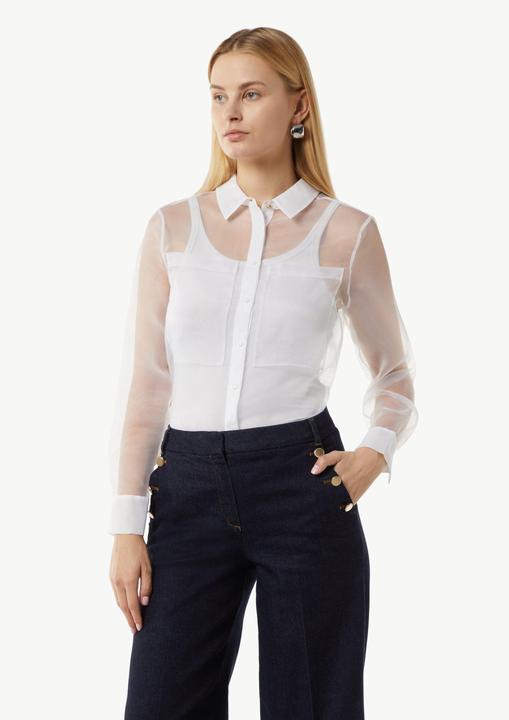 Produktbild Comma Bluse Transparente Organza-Bluse mit aufgesetzten Taschen (46)
