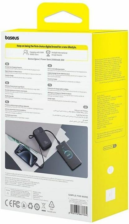 Produktbild Baseus QPow 2 (20000 mAh, 30 W, 73 Wh)