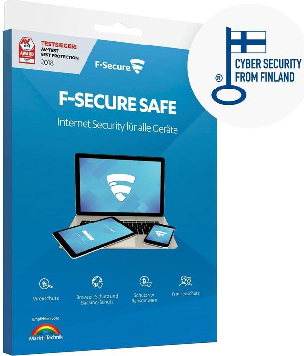 F-Secure SAFE Vollversion, 5 User, 1 Jahr (12 Monate)