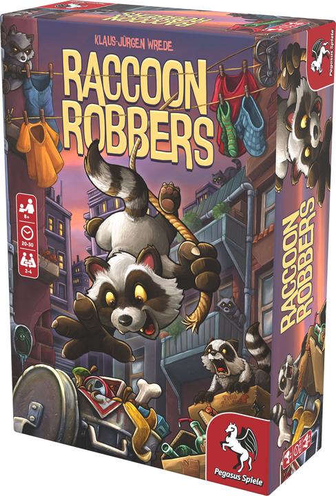 Productafbeelding Pegasus 52156G - Raccoon Robbers - Bordspel, voor 2 tot 4 spelers vanaf 8 jaar (uitgave DE/EN) (Duits)