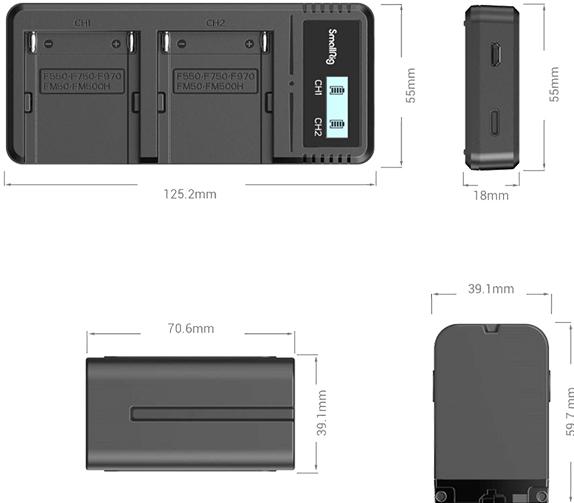 Immagine prodotto SmallRig 3823 NP-F970 (Batteria della fotocamera, Caricabatterie per fotocamere)