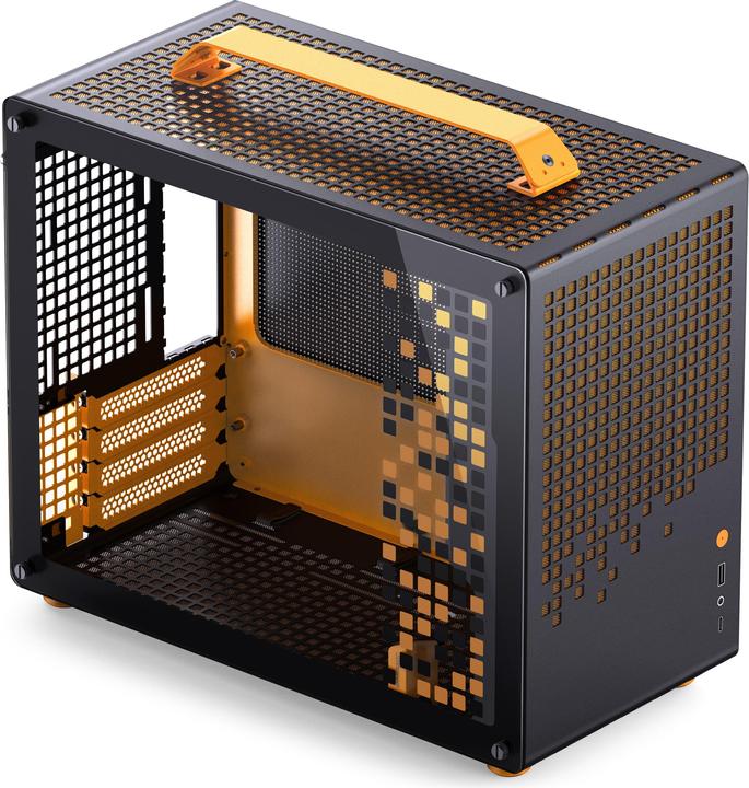 Productafbeelding Jonsplus MATX Handgreepkoffer Z20 - Zwart-Oranje (Mini-ITX, mATX)