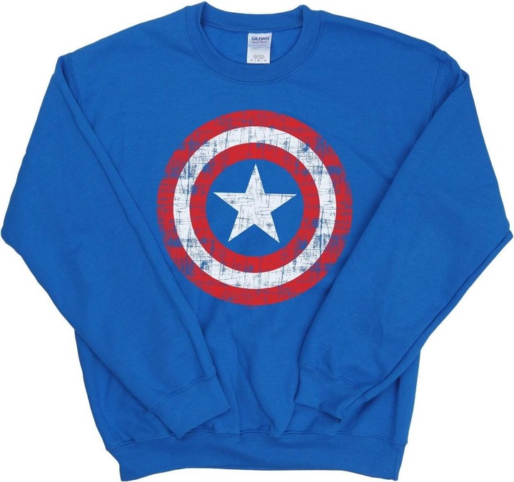 Produktbild Avengers Captain America Scratched Shield Sweatshirt (XL)