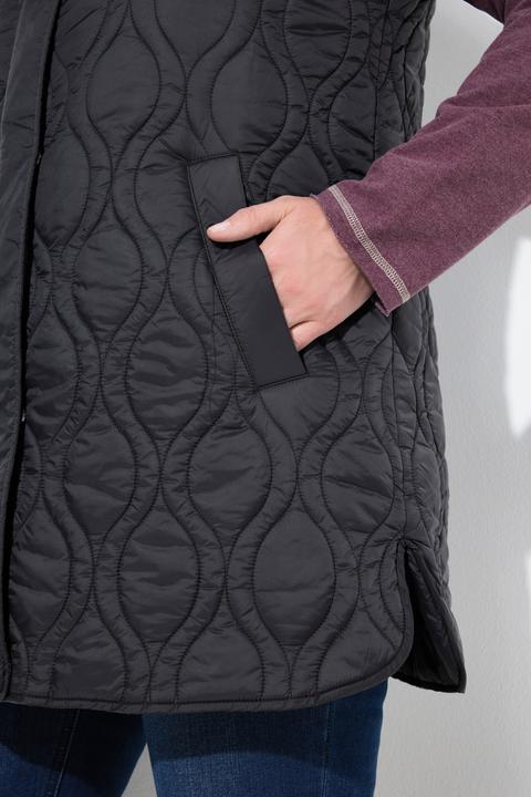 Produktbild Ulla Popken HYPRAR Steppweste, A-Linie, 2-Wege-Zipper, recycelt (46, 48)