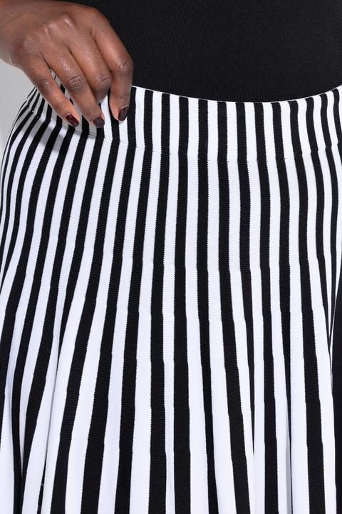 Immagine prodotto Ulla Popken Gonna midi di maglia dal taglio svasato con righe e cintura elastica (54)