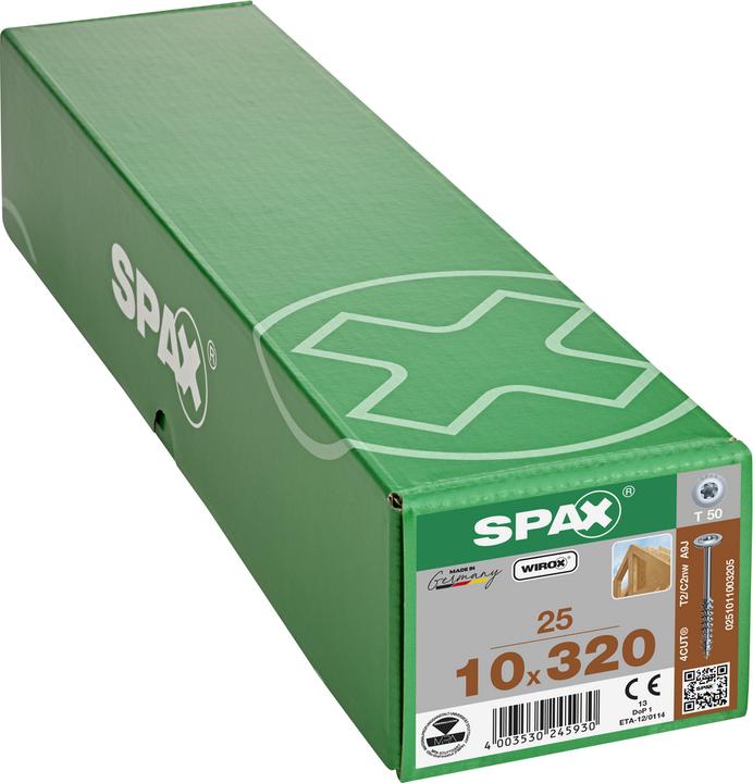 Produktbild Spax Tellerkopf T-Star Plus T50 Teilgewinde Wirox (25 Schrauben pro Stück)