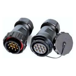 Thumbnail - Rs Pro Rundsteckverbinder Stecker, Buchse 10-polig / 25.0A Kabelmontage, Schraubanschluss IP 67, Elektronikkabel + Steck...