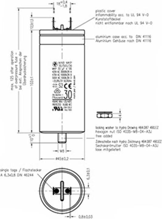 Image du produit Condensateurs moteurs MKP