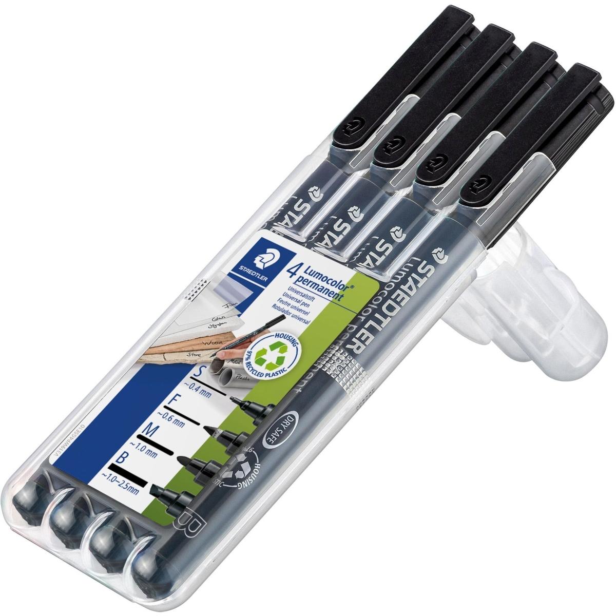 Staedtler, Marker, Permanent (Schwarz, 2.50 mm, 4 x)
