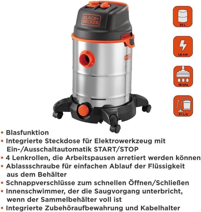 Produktbild Black & Decker BXVC30XTDE (Nass-Trockensauger)