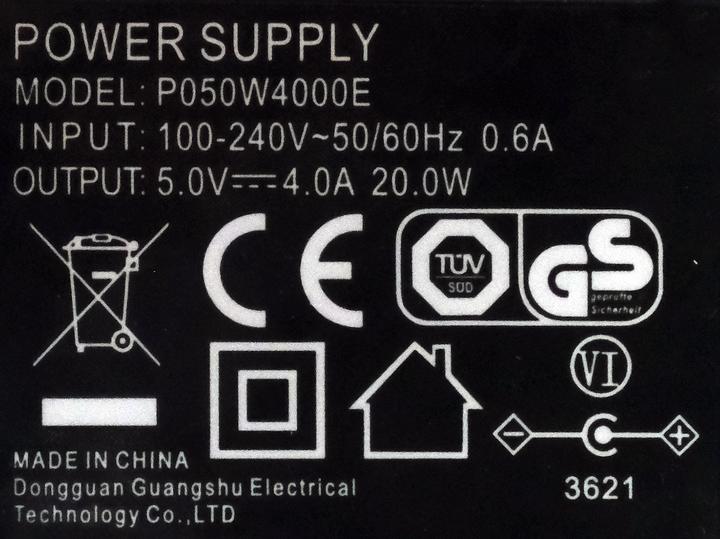 Produktbild Exsys GmbH Netzteil 5V / 4.0A, 20W (5.5mm DC-Jack) (20 W)