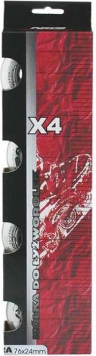 Produktbild Nils VE 76x24 82A TRANSPARENTE RÄDER (4 Stück) (76 mm, 82a)