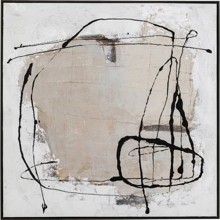 Produktbild Kare Design Gerahmtes Bild Dust Grau 100x100cm (100 x 100 cm)