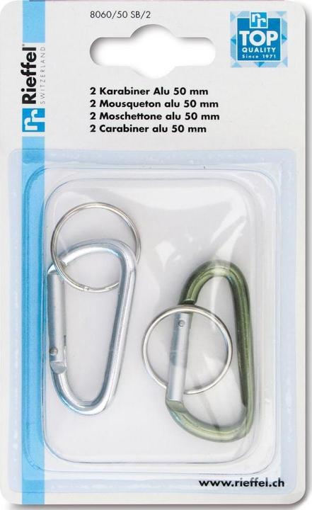 Produktbild Rieffel Schlüsselkarabiner Aluminium 8060/50 SB/2