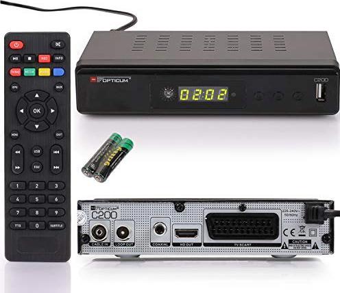 Image du produit Opticum Récepteur câble HD C200 PVR, noir (DVB-C/T2/S2)