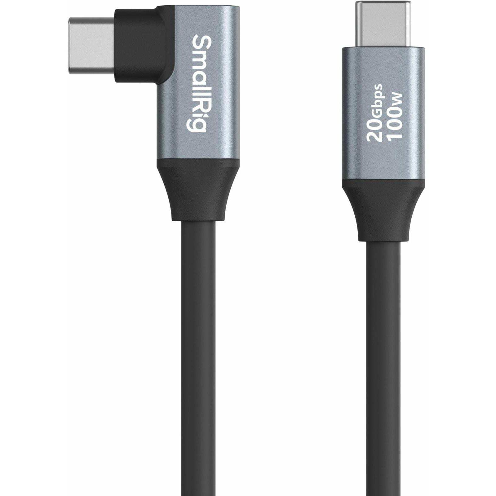 SmallRig USB C (Straight) to USB C (Angled) Data Cable (35cm / 13.8in) 4790 (0.35 m, USB 3.1), USB Kabel