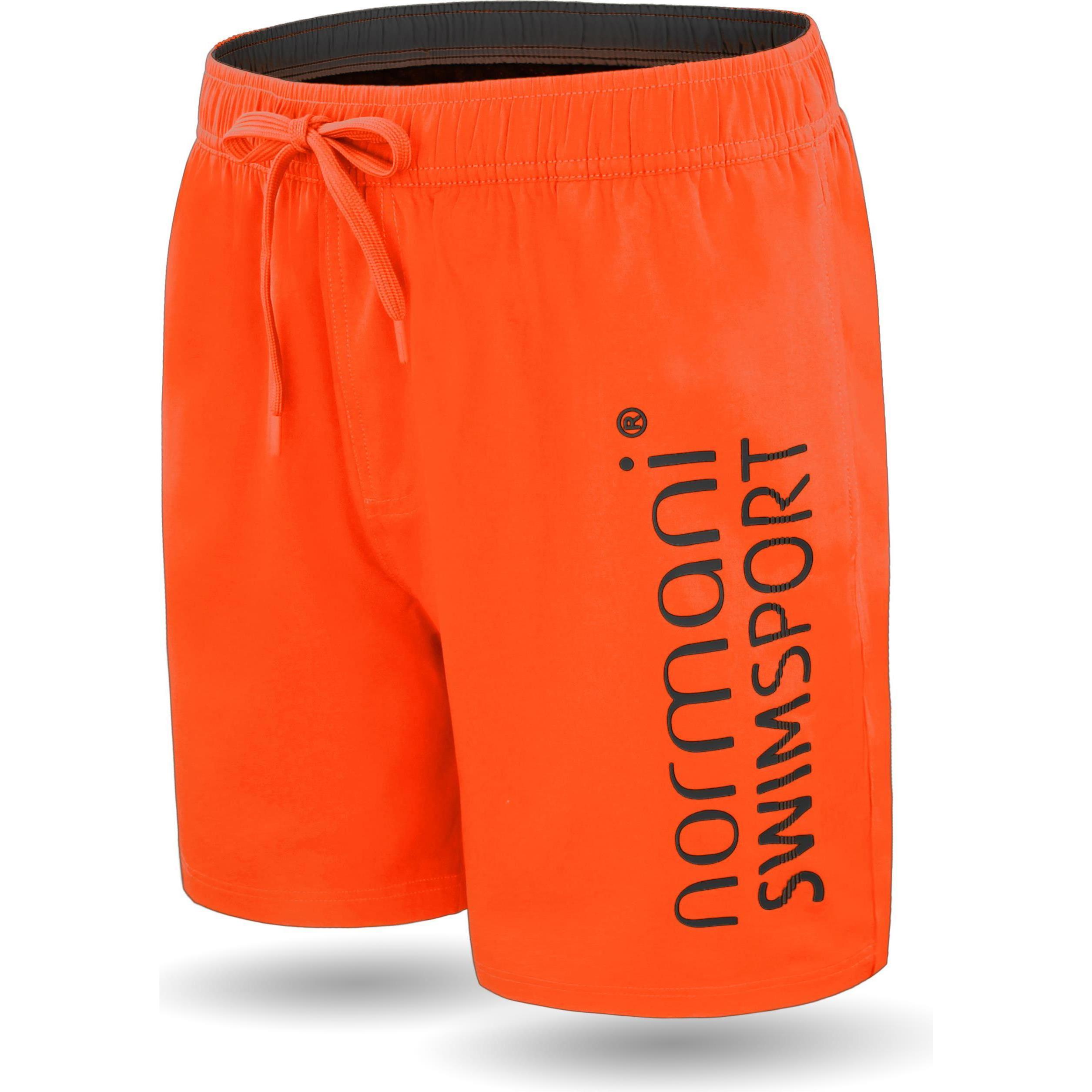 Normani, Herren, Badehose, Herren Badeshorts Nio, Orange, (L)