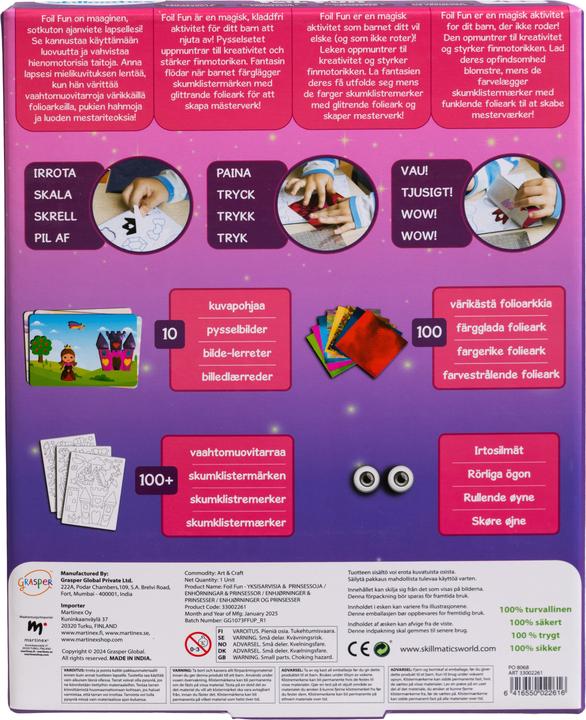 Actual product image Skillmatics Unicorns and Princesses Foil