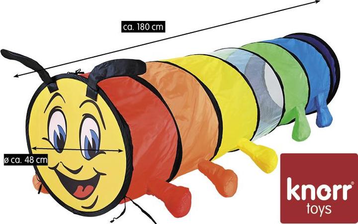 Actual product image Knorrtoys Play tunnel "Colourful" caterpillar
