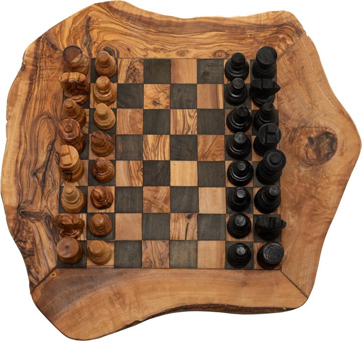 Natura Punto Rustic chessboard with pieces