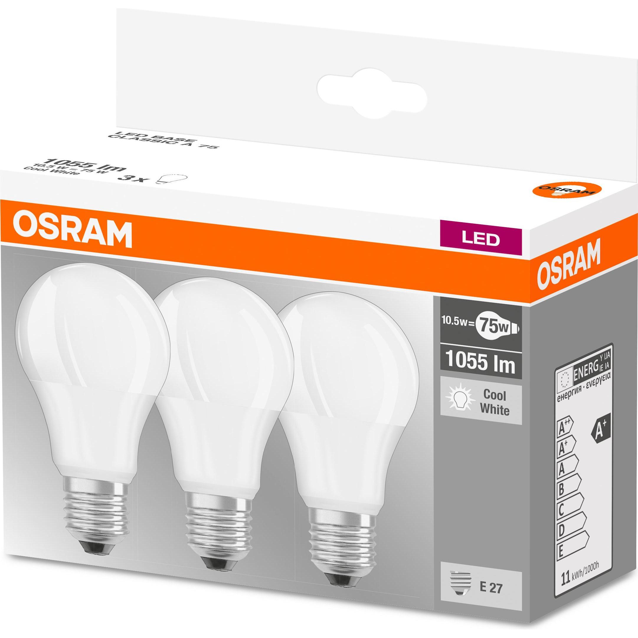 Thumbnail - Osram, Leuchtmittel, Led Base Classic A (E27, 10.50 W, 1060 lm, 3 x, F)