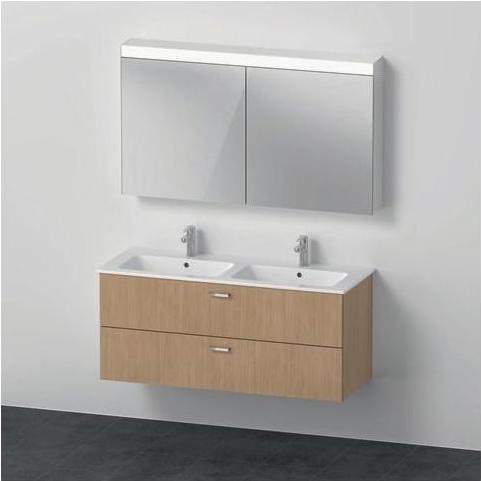 Actual product image Duravit Bathroom furniture set XBASE 130cm w. mirror cabinet BETTER graphite matt