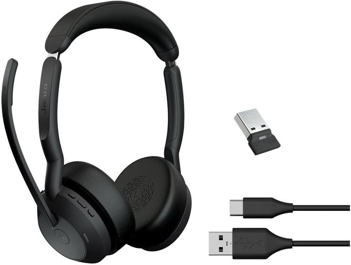 Produktbild Jabra Evolve2 55 MS Stereo (Kabellos, USB-A, Microsoft Teams)