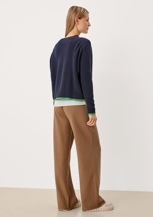 Produktbild s.Oliver Strickjacke Cardigan mit Rippstruktur (L)