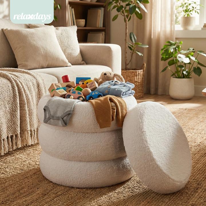 Produktbild Relaxdays Teddyfell-Hocker