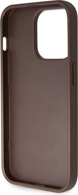 Actual product image Guess GUHCP14LP4TDSCPW iPhone 14 Pro 6.1" brązowy/brown hardcase Crossbody 4G Metal Logo (Apple iPhone 14 Pro)
